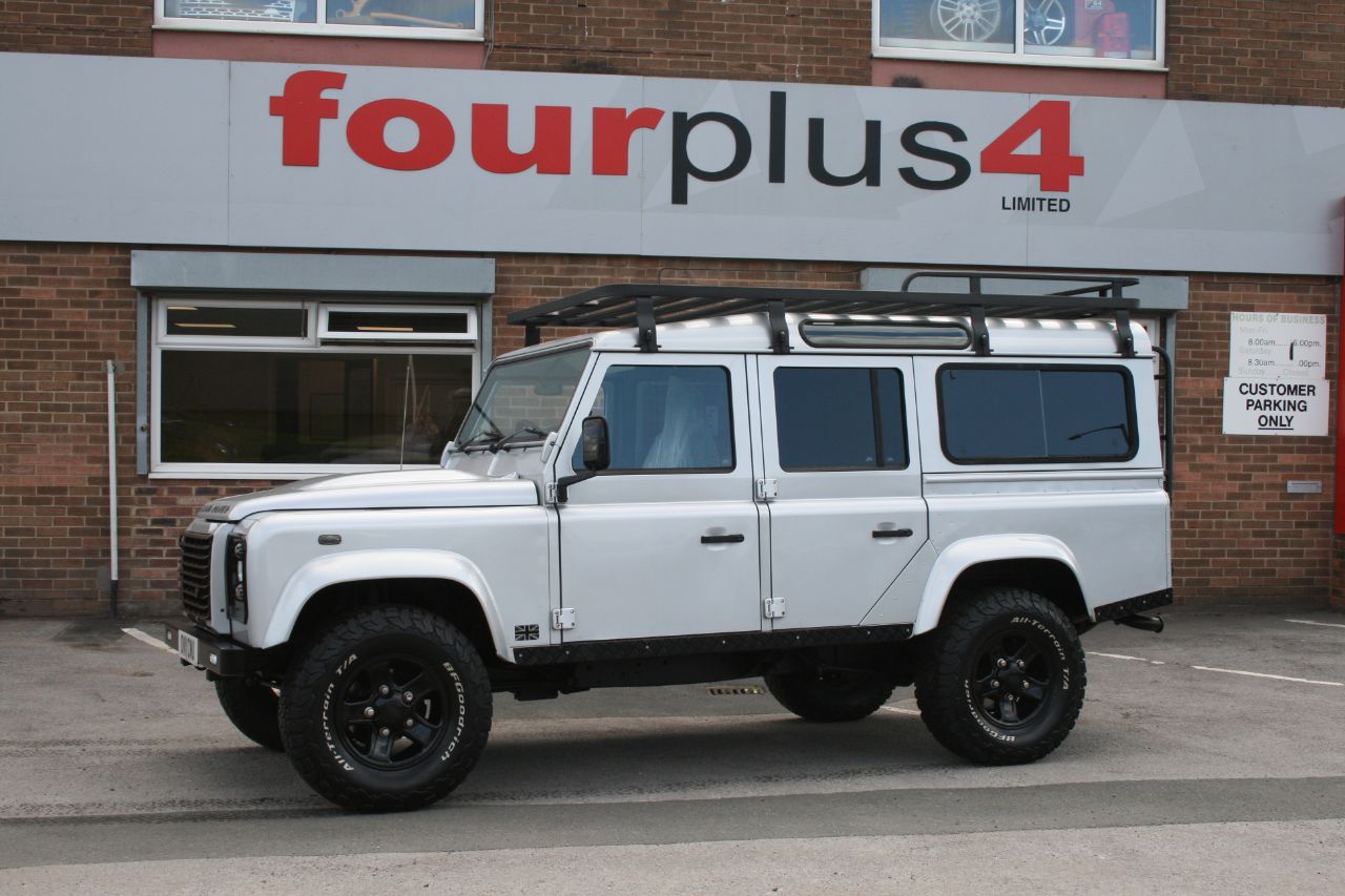Land Rover Defender 2.4 XS Station Wagon TDCi Four Wheel Drive Diesel Silver at Four Plus 4 Leeds